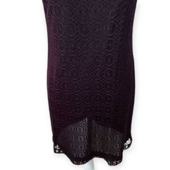 DAWN JOY FASHIONS SHEER BLACK/HINT OF PURPLE LACE DRESS SZ.5-6 EUC. - Picture 3 of 7